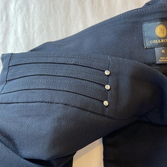 JM collection black pant in deep black, size XL. Rivet pant. Stretch material. - Picture 6 of 6